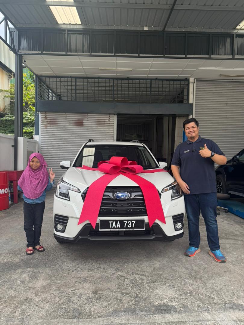 Happy family handover